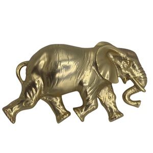 Vintage Doreen Ryan Gold Elephant Belt Buckle